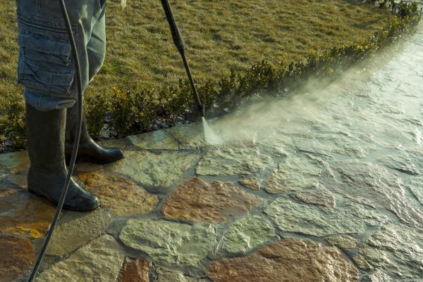 Stone Power Washing in Leland