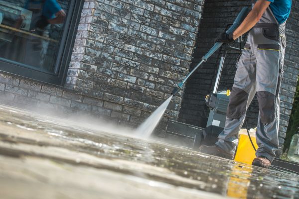 Storefront Pressure Washing in Leland