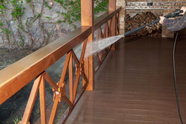 Porch Dirt Removal in Leland